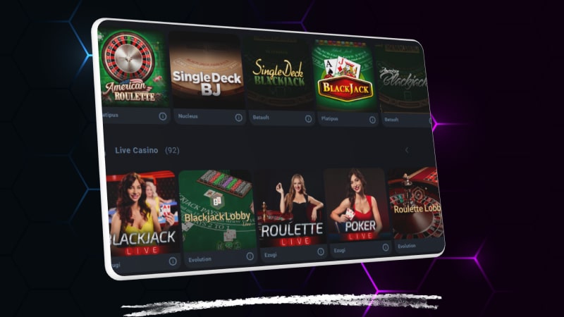 Thunderpick casino and live casino games